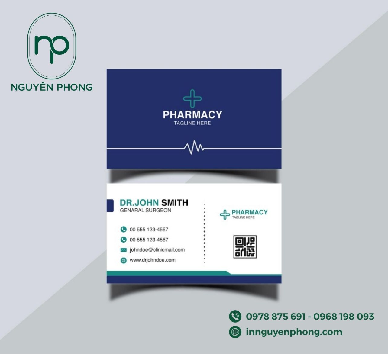 Mẫu card visit bác sĩ đẹp